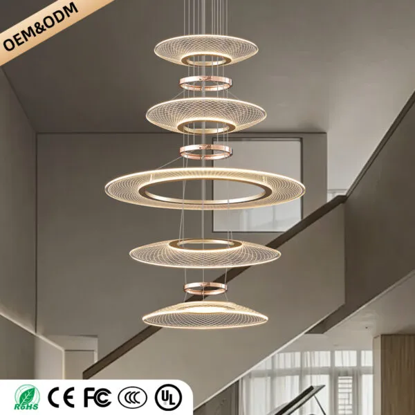 Modern Staircase Pendant Light – view 4