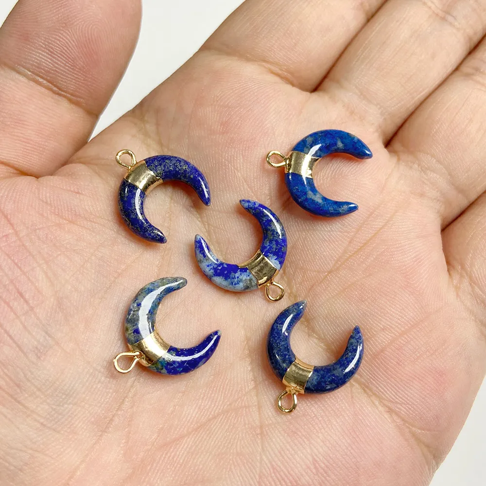 Lapis Lazuli Teardrop Heart Pendant Charms – view 3