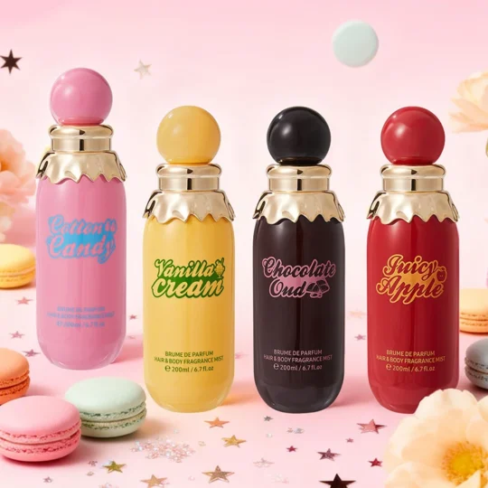Marshmallow Gourmand Perfume Spray 200ml – Vanilla Cream, Juicy Apple & Chocolate Oud Body Mist