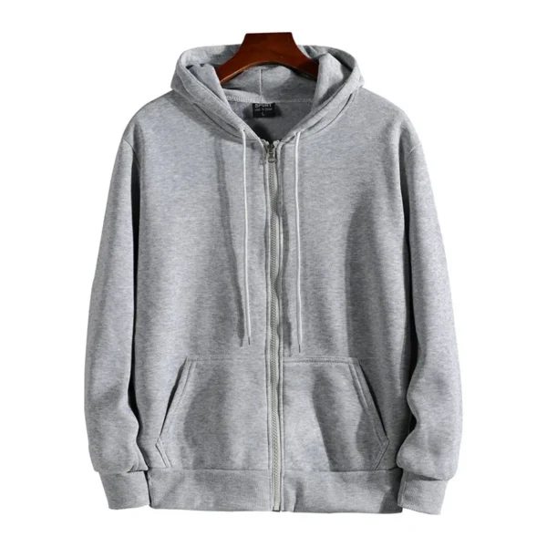 Men's Full Zip Hoodie – Long Sleeve Casual Hooded Sweatshirt, Loose Fit