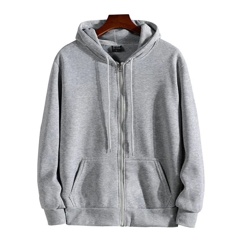 Men's Full Zip Hoodie – Long Sleeve Casual Hooded Sweatshirt, Loose Fit
