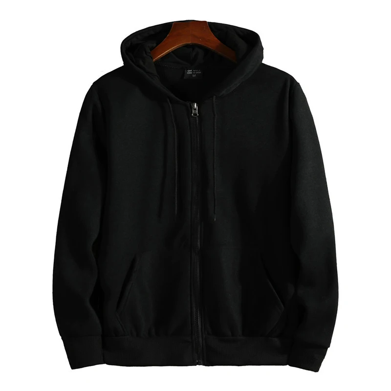 Men's Full Zip Hoodie – Long Sleeve Casual Hooded Sweatshirt, Loose Fit