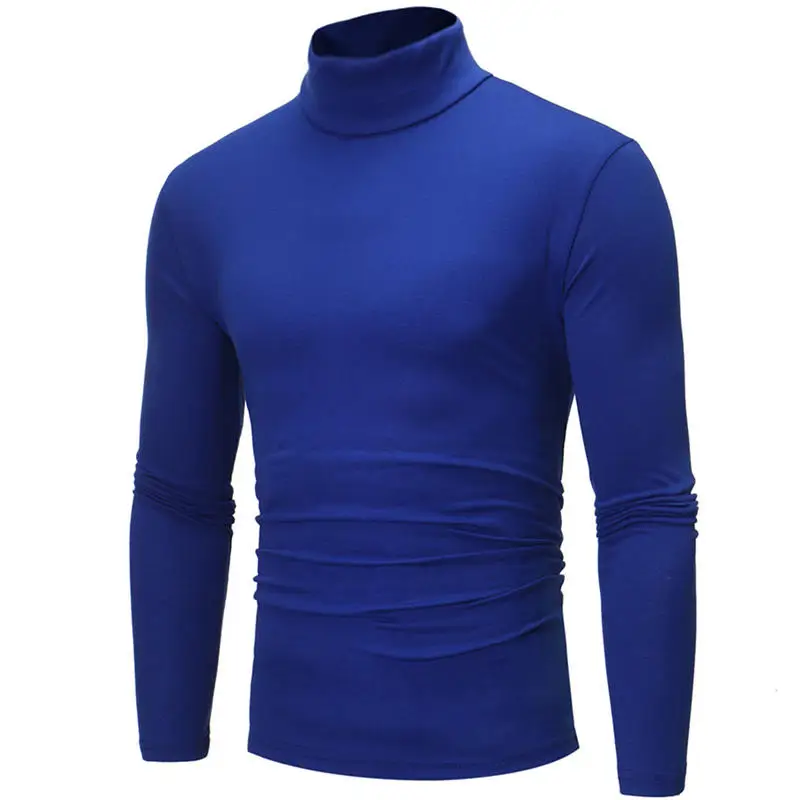 Men's Thermal High Neck Base Layer Top – Slim Fit Long Sleeve Turtleneck T-Shirt