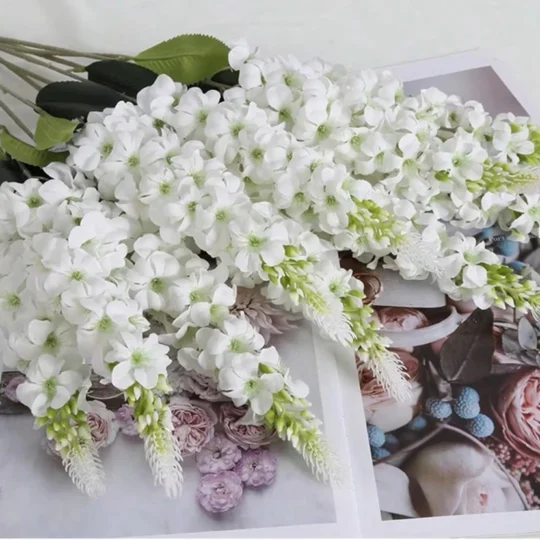 Artificial Hyacinth Flowers – Faux Silk Hyacinth Stems for Vase, Wedding, Garden & Home Decor