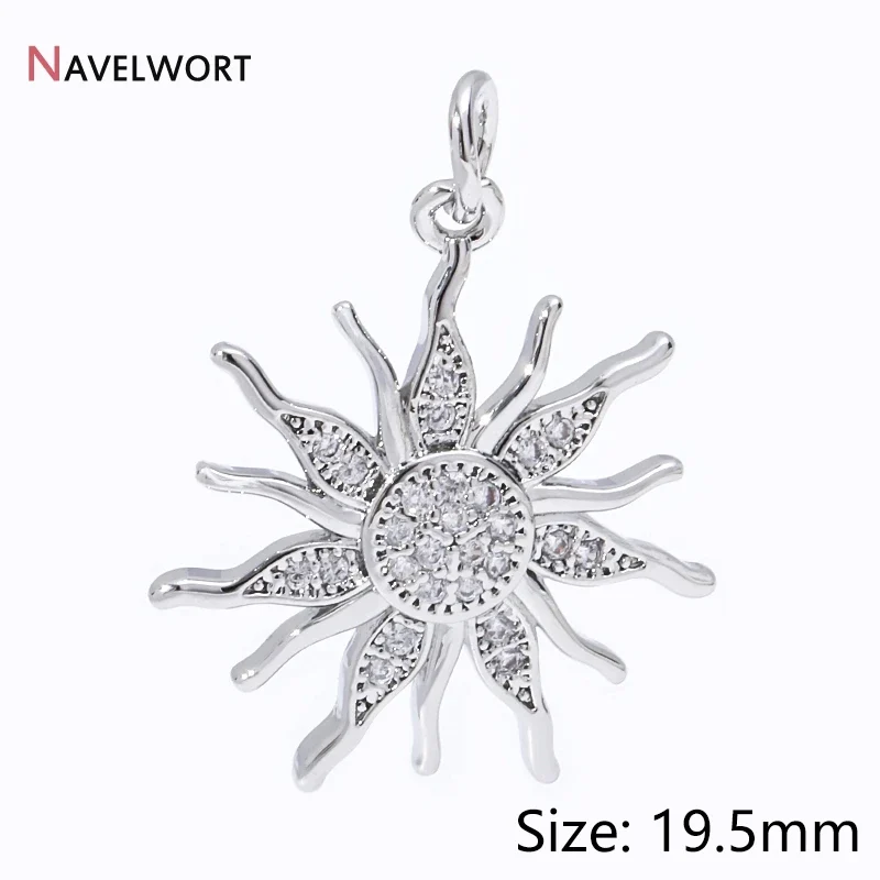 Zircon Sun Charm Pendant