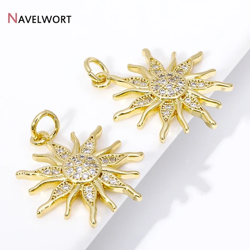 Zircon Sun Charm Pendant