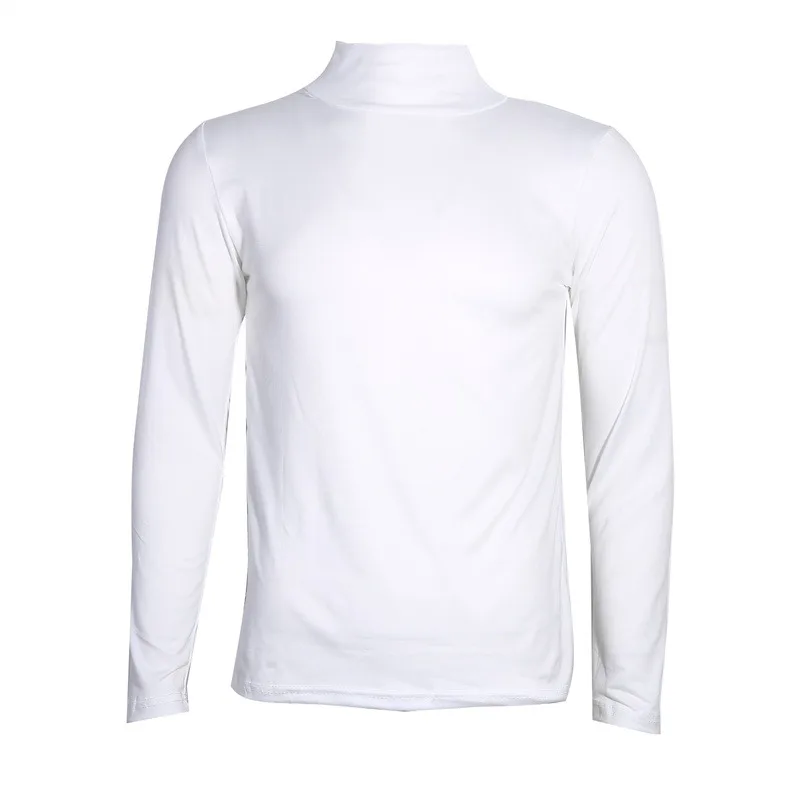 Men's Thermal High Neck Base Layer Top – Slim Fit Long Sleeve Turtleneck T-Shirt