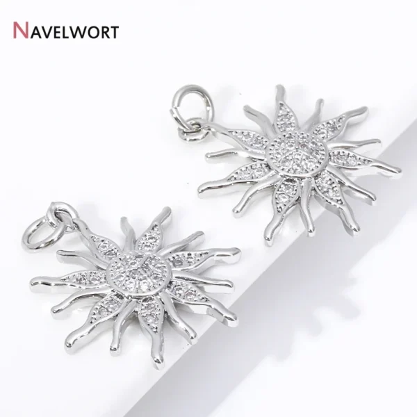 Zircon Sun Charm Pendant