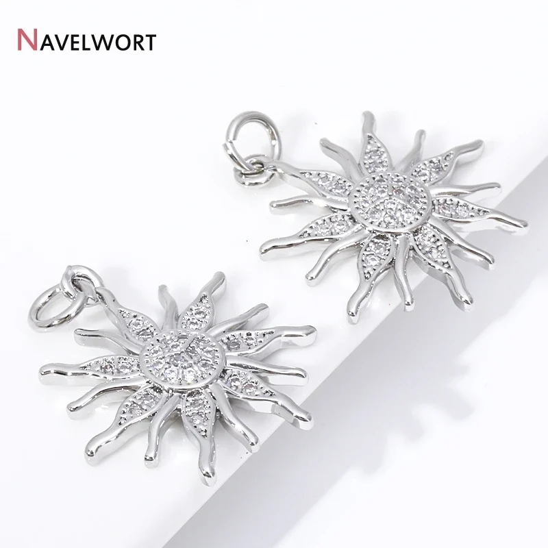 Zircon Sun Charm Pendant