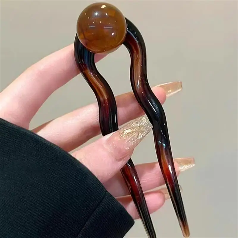 Pearl U-shaped hair stick hairpin