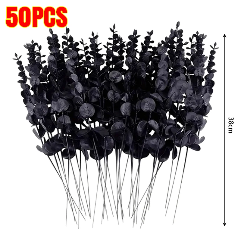 Black Artificial Eucalyptus Stems