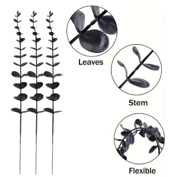 Black Artificial Eucalyptus Stems