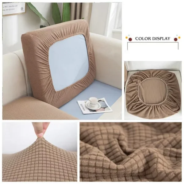Stretch Sofa Seat Cushion Cover Camel