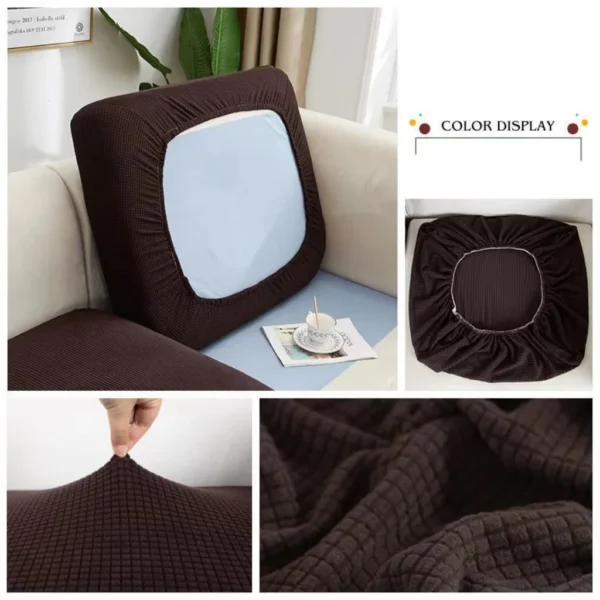 Stretch Sofa Seat Cushion Cover Coffee