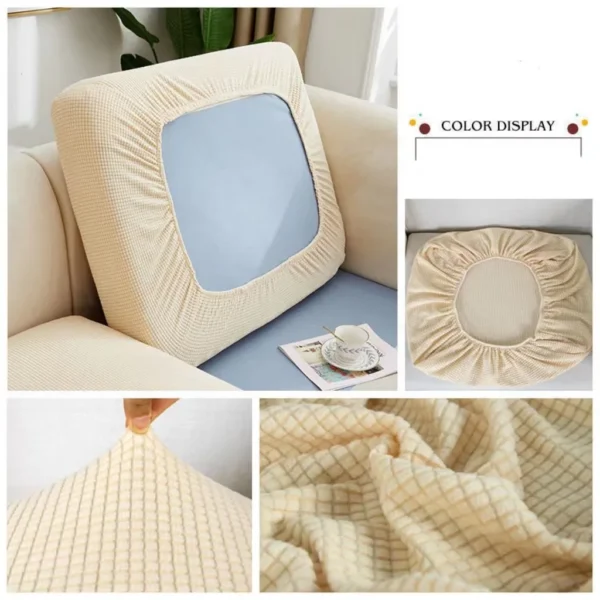 Stretch Sofa Seat Cushion Cover Cream