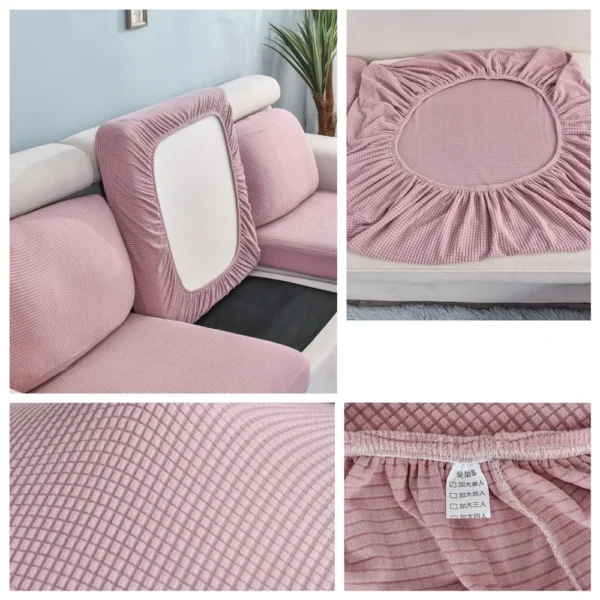 Stretch Sofa Seat Cushion Cover Pink
